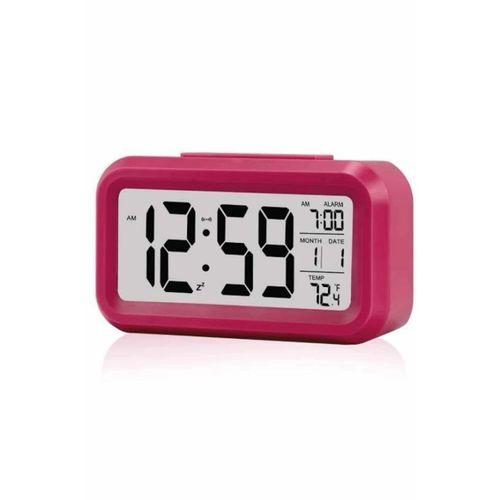 Işıklı Dereceli Masa Ofis Saati Alarmlı Termometre Takvim Çalar Saat