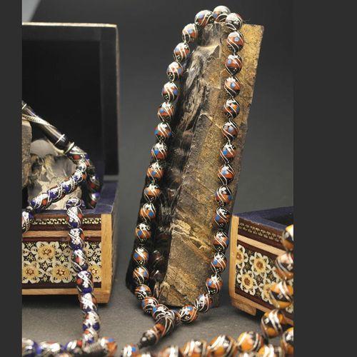 Oltu Taşı ve Galalith Beyzi Çift Çeşmi İşlemeli Tespih