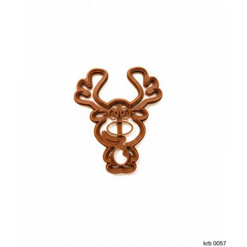 Gülen Geyik Figürlü Kurabiye Kalıbı ve Hamur Kesici – Şeker Hamuru ve Oyun Hamuru İçin Tek Parça Kalıp