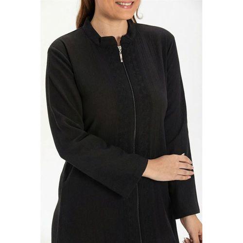 Cemre Şile Bezi Mevsimlik Ferace Siyah Syh