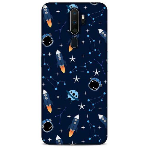 Oppo A5 2020 Uyumlu Kılıf Mavi Delisi (22) Tam Koruma Kılıfı Astronot