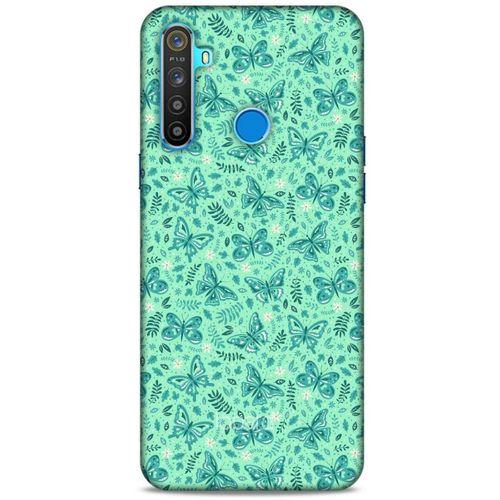 Oppo Realme 5i Kılıf Kelebek Etkisi (7) Telefon Kılıfı Pembe Mavi