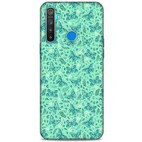 Oppo Realme 5i Kılıf Kelebek Etkisi (7) Telefon Kılıfı Pembe Mavi