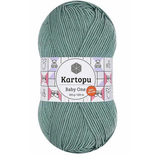 1 Adet Baby One Tüylenmeyen El Örgü İpi Yünü Azur K493
