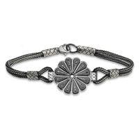 Gümüş Oksitli Papatya Kazaziye Bileklik