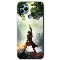 MRCİLETİSİM General Mobile GM 22 Kılıf HD Desen Baskılı Arka Kapak + Temperli Cam - Dragon Hunter