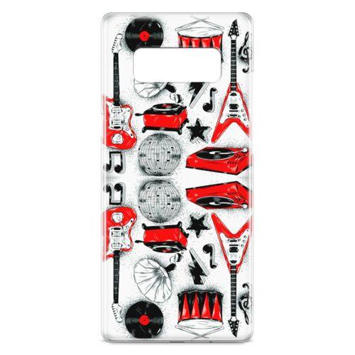 Samsung Galaxy Note 8 Kılıf Elektro Gitar Bateri Arka Kapak Koruma Desenli Full Koruyucu