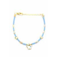 Kelebek Boncuk Bileklik - Açık Mavi