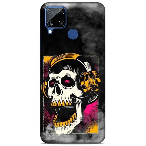 Lopard Oppo Realme C15 Uyumlu Kılıf Tattoo's (10) Full Koruma Kılıfı Turuncu