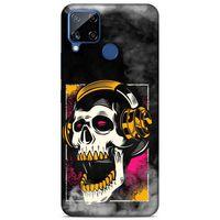 Lopard Oppo Realme C15 Uyumlu Kılıf Tattoo's (10) Full Koruma Kılıfı Turuncu