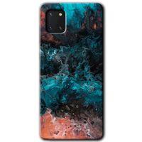 Potkal Hediye Fabrikası Samsung Galaxy A81 Kılıf HD Desen Baskılı Arka Kapak - Liquid Colorfull