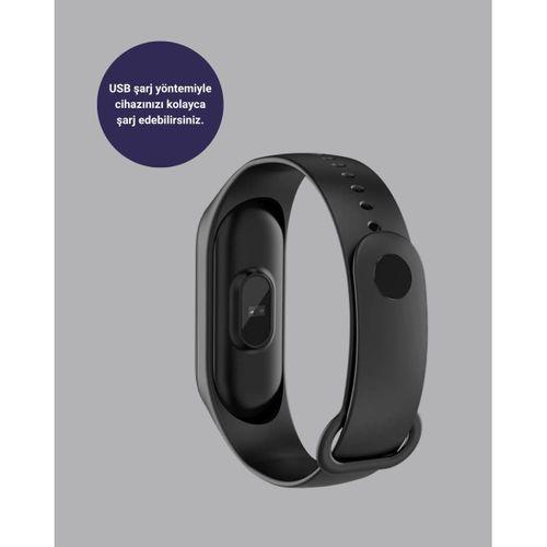 Bluetooth Akıllı Bileklik Spor Modlu Kalp Atış Takipli Uyku Analizli