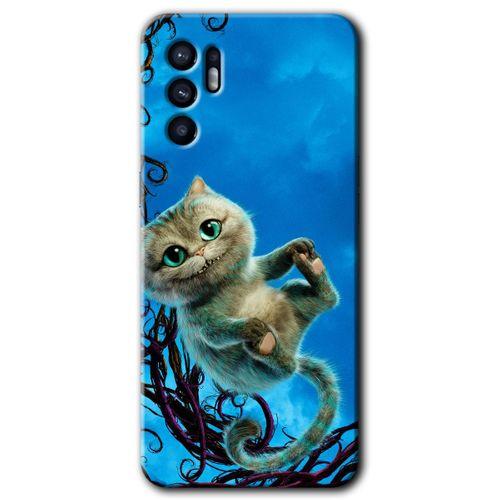 OPPO Oppo Reno 6 Kılıf HD Desen Baskılı Arka Kapak - Çılgın Kedi