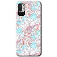 MRCİLETİSİM Poco M3 Pro Kılıf HD Desen Baskılı Arka Kapak + Temperli Cam - Çin Mandala 1