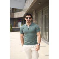 Erkek Polo Yaka Fermuar Detaylı Tişört