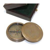 Ahşap Kutulu Pirinç Pusula Model 7