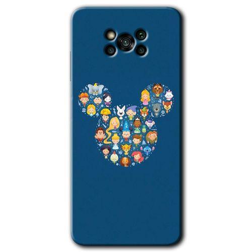 Poco x3 NFC Kılıf HD Desen Baskılı Arka Kapak - Mickey + Kırılmaz Cam
