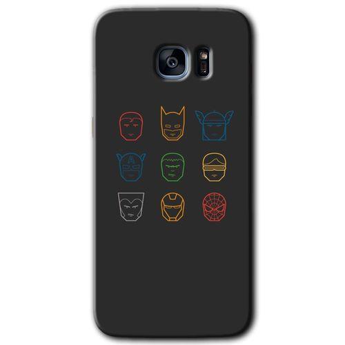 Galaxy S7 Edge Kılıf HD Desen Baskılı Arka Kapak - Avengers Minimalism