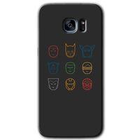 Galaxy S7 Edge Kılıf HD Desen Baskılı Arka Kapak - Avengers Minimalism
