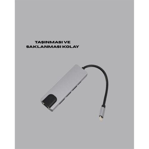 4k Hdmı Çıkışlı, Gigabit Ethernet'li Usb‑c Çoklu Port Hub