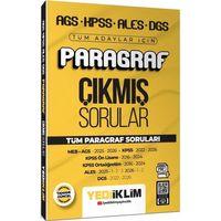 AGS KPSS ALES DGS Tüm Adaylar İçin Paragraf Tamamı PDF Çözümlü Tüm Paragraf Soruları Çıkmış Sorular Yediiklim Yayınları