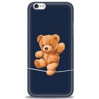 iPhone 6 Kılıf HD Baskılı Kılıf - İpteki Teddy + Tam Ekran Koruyucu