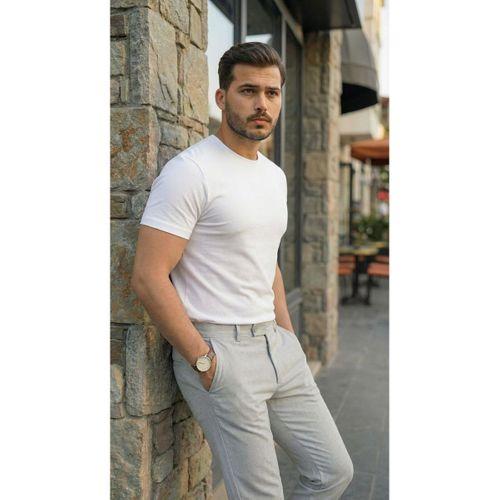Erkek Slim Fit Dilli Kumaş Pantolon