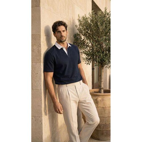 Arthur Regular Fit Nova Pike Kumaş Polo Yaka T-Shirt - Lacivert