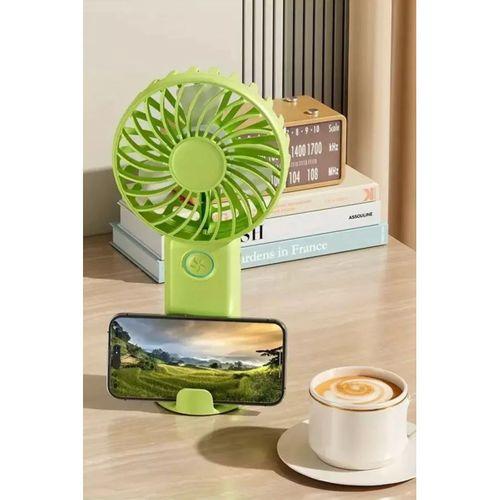 3 Hız Kademeli Şarjlı Sessiz El Vantilatörü Telefon Tutucu Özellikli El Masa Fanı