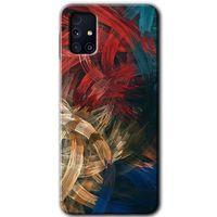 Potkal Hediye Fabrikası Samsung Galaxy M31s HD Baskılı Kılıf + 9D Tam Ekran Koruyucu - Karma Boyalar