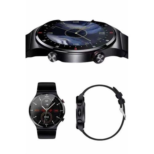 Amoled Ekran Metal Deri Silikon Kordonlu Uyku Ve Sağlık Takibi