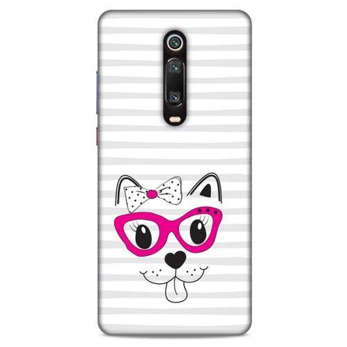 Lopard Xiaomi Mi 9T Pro Uyumlu Kılıf Kediler (16) Kalın Kılıf Fuşya Gözlük