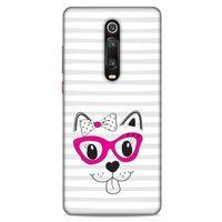 Lopard Xiaomi Mi 9T Pro Uyumlu Kılıf Kediler (16) Kalın Kılıf Fuşya Gözlük