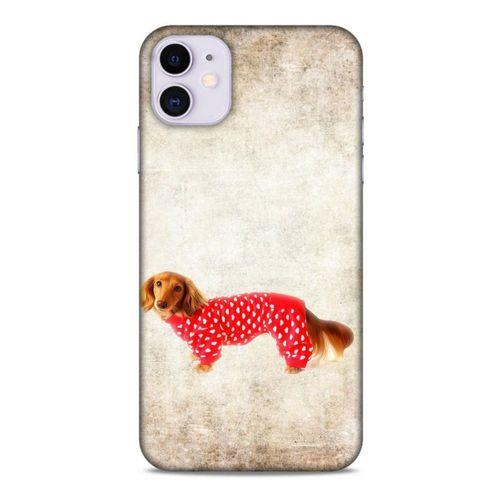 Apple Iphone 11 Kılıf Köpek Kıyafetleri (30) Silicone Case Dacshund Pijama