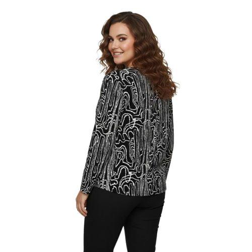 Kadın V Yaka Modelli Baskılı Bluz BGL-ST05105