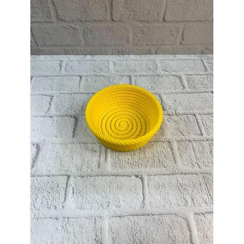 Yuvarlak Çerezlik Sarı Canlı Renkli Dekoratif Sunum Kasesi