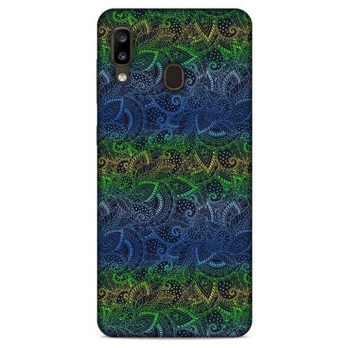Samsung Galaxy A20 Kılıf Desenli Özel Seri Tüyler (44) Tough Armor Kılıf