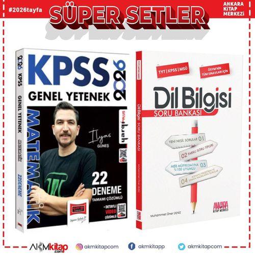 Yargı 2026 KPSS Genel Yetenek Tamamı Çözümlü Matematik 22 Deneme ve AKM Dil Bilgisi Soru Bankası Seti 2 Kitap