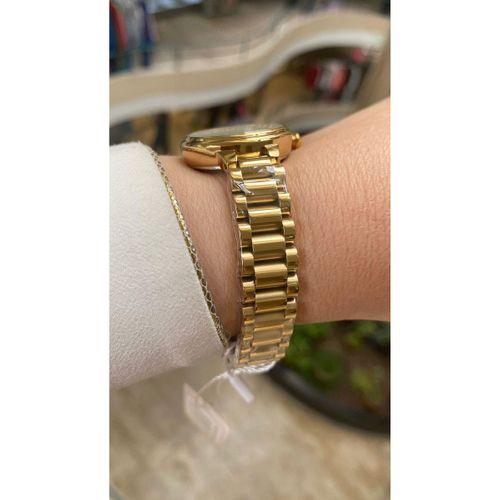 Ferro Quartz Çelik Altın Rengi Yeşil Kadran 28 mm Kadın Kol Saati