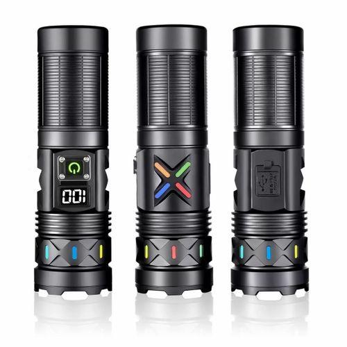 Bedotech Bd-5 30w Tg Led Alüminyum Alaşımlı Zoomlu Type-c Dijital Göstergeli Şarjlı El Feneri