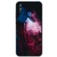 Potkal Hediye Fabrikası Honor 8c Kılıf HD Desen Baskılı Arka Kapak - Smoke-Man