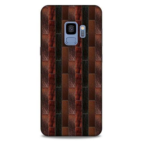 Samsung Galaxy S9 Kılıf Patchwork (8) Baskılı Kılıf Siyah Kahverengi