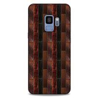 Samsung Galaxy S9 Kılıf Patchwork (8) Baskılı Kılıf Siyah Kahverengi