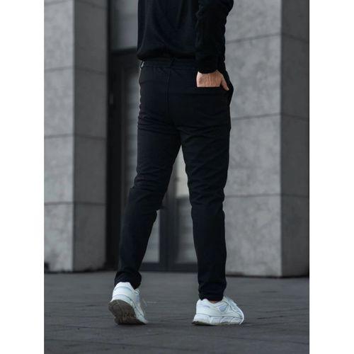 Erkek Diagonel Mikro Dokulu Cepli Pantolon - Siyah