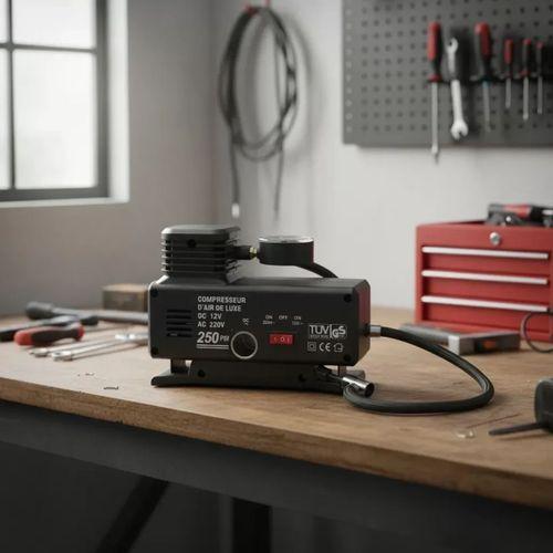 250 Psı Oto Hava Kompresörü - 220v Ve 12v Uyumlu Yol Yardım Lastik Şişirme Pompası