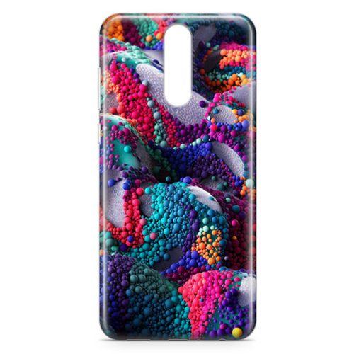 Huawei Mate 10 Lite Kılıf Renkli Boncuk 3d Arka Kapak Koruma Desenli Full Koruyucu