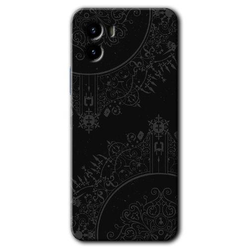 Vivo Y15s Kılıf HD Desen Baskılı Arka Kapak - Siyah Mandala
