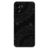 Vivo Y15s Kılıf HD Desen Baskılı Arka Kapak - Siyah Mandala