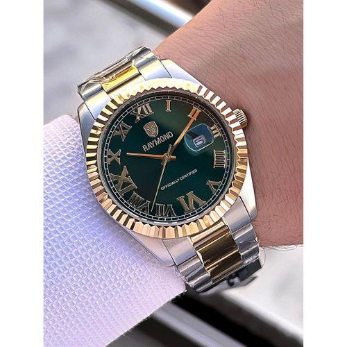 Raymond Nişan Ve Damatlara Özel Çelik Kordon 2 Yıl Garantili 5 Atm Erkek Kol Saati+Bileklik RMD.31