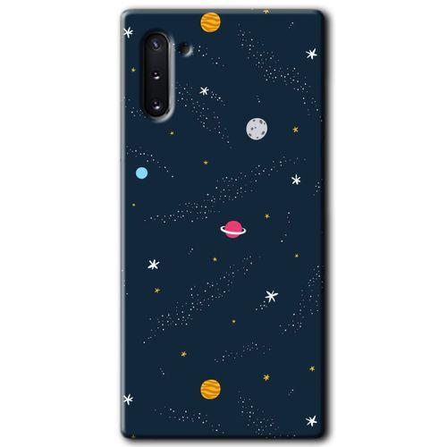 Potkal Hediye Fabrikası Samsung Galaxy Note 10 HD Baskılı Kılıf + 9D Tam Ekran Koruyucu - Çizim Gezegen